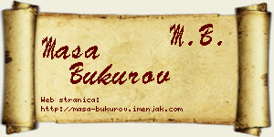 Maša Bukurov vizit kartica